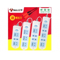 公牛插座排插板家用电源总控带线拖线板3/4/6插位多孔接线板 GN609(S)-6插位1.8米(直接使用)