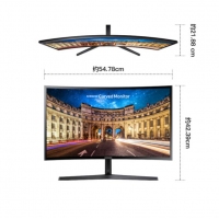 三星（SAMSUNG）23.5英寸1800R曲面 广视角微边框 HDMI高清接口 电脑液晶显示器 （C24F396FHC）