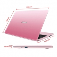 华硕（ASUS） 思聪本E203NA 11.6英寸多彩轻薄便携笔记本电脑 商务办公手提上网本 粉色/N3350处理器/4G/128G固态硬盘