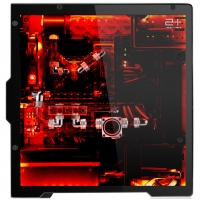 昆明金河田批发 金河田 预见V8 台式机电脑水冷主机箱侧透明全铝diy迷你小机箱itx