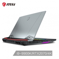 微星(msi)GT76 17.3英寸旗舰游戏笔记本电脑(九代i9-9900K 16G*2 1T+512G *2 SSD RTX2070 8G 4K UHD)黑（GT76 Titan DT 9SF-050CN）