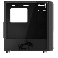 微星(MSI)黑镜 中塔游戏电脑机箱 (支持ATX主板/侧透/MORTAR迫击炮) (PAG PYLON 100R)