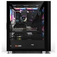 aigo爱国者 炫影5 黑色 台式机电脑机箱 ATX主板/360冷排/双面钢化玻璃/主板同步发光面板