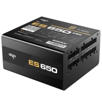 爱国者（aigo）额定650W 电竞ES650全模组电脑电源(七年质保/80Plus金牌认证/日系主电容/LLC谐振）