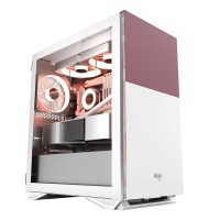 爱国者（aigo）YOGO M6 绛紫白 游戏药丸MINI台式机电脑机箱（支持M-ATX主板/240水冷/侧拉式钢