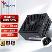 威刚（ADATA）XPG魔核II SE750W黑色电源 金牌全模组台式电脑电源atx3.0电源支持4090